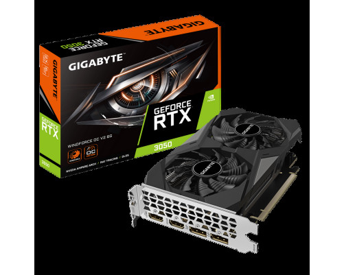 Видеокарта GIGABYTE GV-N3050WF2OCV2-6GD 6GB, GDDR6/96-bit Видеокарта GIGABYTE GV-N3050WF2OCV2-6GD 6GB, GDDR6/96-bit