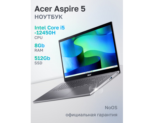 Ноутбук Acer Aspire 5 A515-57-50YA Intel Core i5-12450H/8Gb/SSD512Gb/15.6"/IPS/FHD/60Hz/NoOS/Iron (NX.KN3CD.00L) Ноутбук Acer Aspire 5 A515-57-50YA Intel Core i5-12450H/8Gb/SSD512Gb/15.6"/IPS/FHD/60Hz/NoOS/Iron (NX.KN3CD.00L)