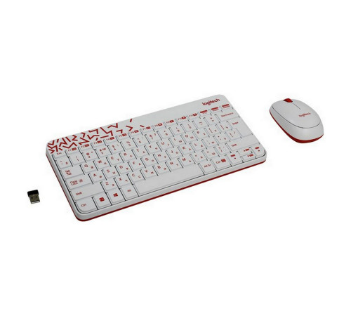 Комплект (клавиатура/мышь) беспроводной Logitech MK240, белый