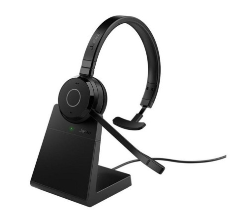 Гарнитура беспроводная Jabra Evolve 65 TE, Link 390a MS Mono Stand, черный