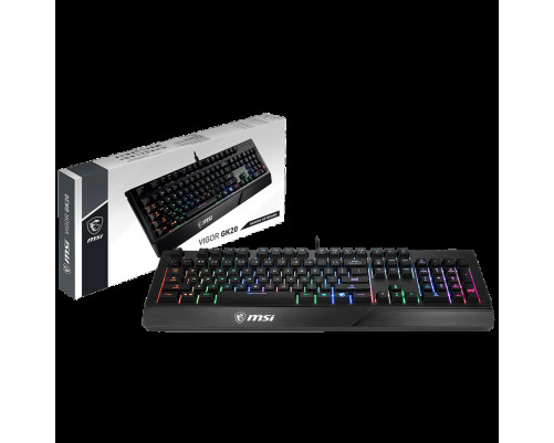 Клавиатура проводная игровая MSI VIGOR GK20 RU, черный Клавиатура проводная игровая MSI VIGOR GK20 RU, черный