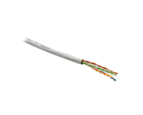 Кабель витая пара Hyperline U/UTP, неэкранированный, cat.6, 4 pair, 23 AWG, LSZH, 305 м, серый Кабель витая пара Hyperline U/UTP, неэкранированный, cat.6, 4 pair, 23 AWG, LSZH, 305 м, серый