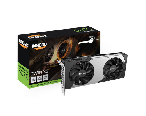 Видеокарта INNO3D RTX5070 TWIN X2 12GB, GDDR7/192-bit Видеокарта INNO3D RTX5070 TWIN X2 12GB, GDDR7/192-bit