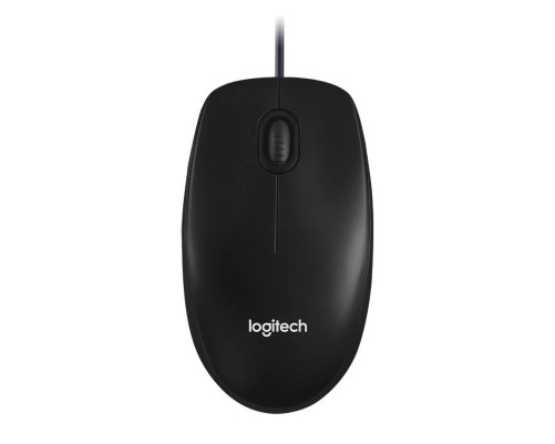 Мышь проводная Logitech M100, черный
