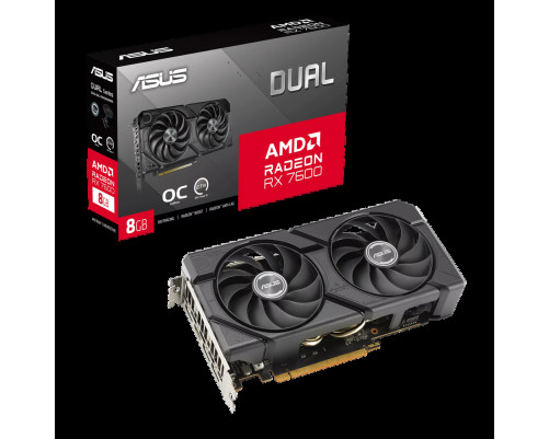 Видеокарта ASUS DUAL-RX7600-O8G-EVO 8GB, GDDR6/128-bit Видеокарта ASUS DUAL-RX7600-O8G-EVO 8GB, GDDR6/128-bit