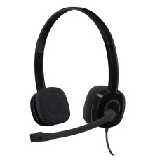 Гарнитура проводная игровая Logitech H151, черный