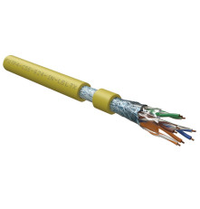 Кабель витая пара Hyperline F/UTP, экранированный, cat.5, 4 pair, 24 AWG, LSZH, 305 м, желтый