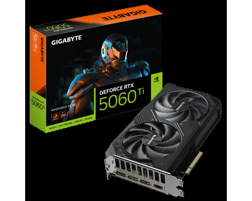 Видеокарта Gigabyte RTX5060Ti WINDFORCE OC 8GB, GDDR7/128-bit
