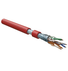 Кабель витая пара Hyperline F/UTP, экранированный, cat.5, 4 pair, 24 AWG, LSZH, 305 м, красный