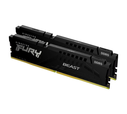 Модуль оперативной памяти Kingston 64GB FURY Beast DDR5 6400Mhz DIMM, CL32, 1.4V, kit 2*32gb