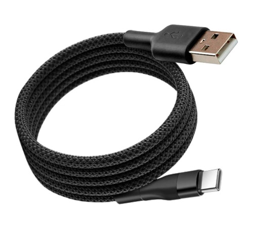 Кабель для зарядки SmartiNext Type A - Type-C магнитный, черный, автоскрутка, магнитный, 1 м