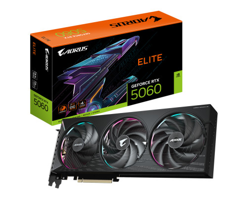 Видеокарта Gigabyte RTX5060 ELITE 8GB, GDDR7/128-bit Видеокарта Gigabyte RTX5060 ELITE 8GB, GDDR7/128-bit