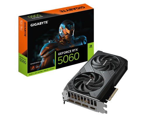 Видеокарта Gigabyte RTX5060 WINDFORCE OC 8GB, GDDR7/128-bit Видеокарта Gigabyte RTX5060 WINDFORCE OC 8GB, GDDR7/128-bit