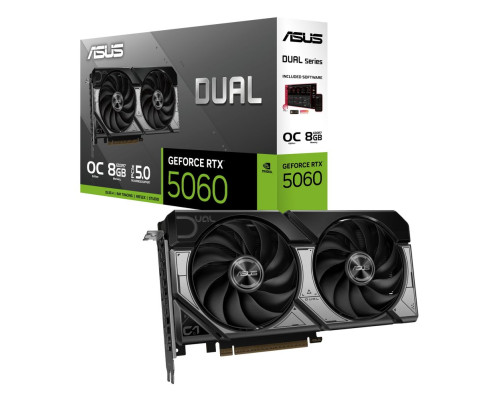 Видеокарта ASUS RTX5060 DUAL OC 8GB, GDDR7/128-bit