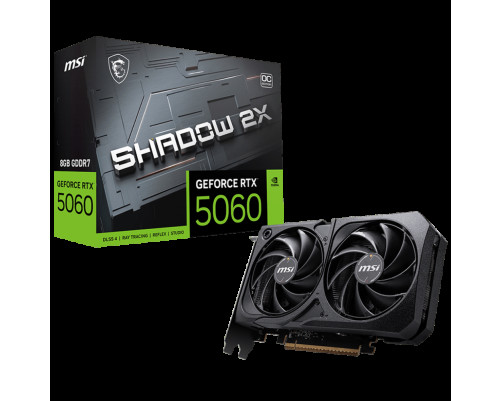 Видеокарта MSI RTX5060 SHADOW 2X OC 8GB, GDDR7/128-bit Видеокарта MSI RTX5060 SHADOW 2X OC 8GB, GDDR7/128-bit