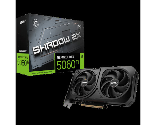 Видеокарта MSI RTX5060Ti SHADOW 2X OC PLUS 8GB, GDDR7/128-bit Видеокарта MSI RTX5060Ti SHADOW 2X OC PLUS 8GB, GDDR7/128-bit
