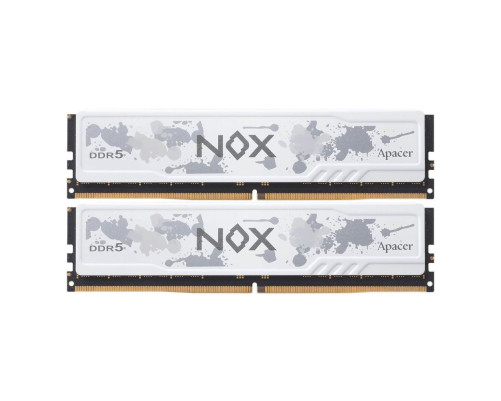 Модуль памяти Apacer 64GB DDR5 5200 DIMM OC NOX White w/HS, kit 2x32GB CL40, 1.25V Модуль памяти Apacer 64GB DDR5 5200 DIMM OC NOX White w/HS, kit 2x32GB CL40, 1.25V