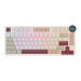 Клавиатура беспроводная игровая Royal Kludge RK N80, бежевый/розовый