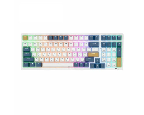 Клавиатура беспроводная игровая Royal Kludge RK98, голубой