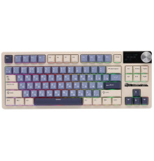 Клавиатура беспроводная игровая Royal Kludge RK S85, белый/голубой