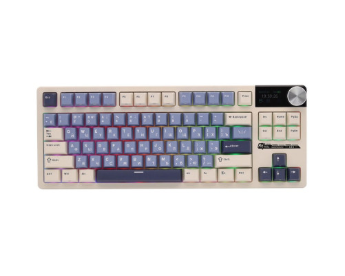 Клавиатура беспроводная игровая Royal Kludge RK S85, белый/голубой Клавиатура беспроводная игровая Royal Kludge RK S85, белый/голубой