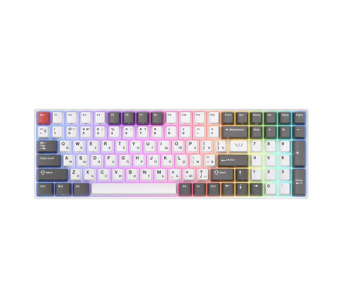 Клавиатура беспроводная игровая Royal Kludge RK100, серый/красный/белый
