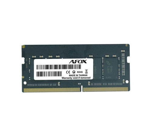 Модуль оперативной памяти Afox 8GB DDR4 3200Mhz SO-DIMM PC4-25600, 260-pin, CL 22-22-22-52, 1.2V