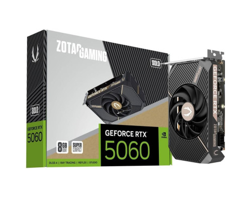 Видеокарта Zotac RTX5060 SOLO 8GB, GDDR7/128-bit Видеокарта Zotac RTX5060 SOLO 8GB, GDDR7/128-bit