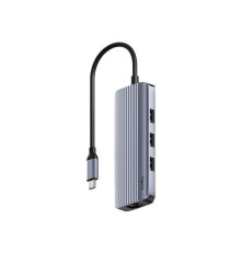 USB-концентратор CUDY UH606, 6-IN-1, USB-C Hub with GbE & 4K@60Hz HDMI
