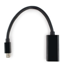 Переходник Cablexpert  miniDisplayPort - DisplayPort Cablexpert, 20M/20F, 0.16 м, черный