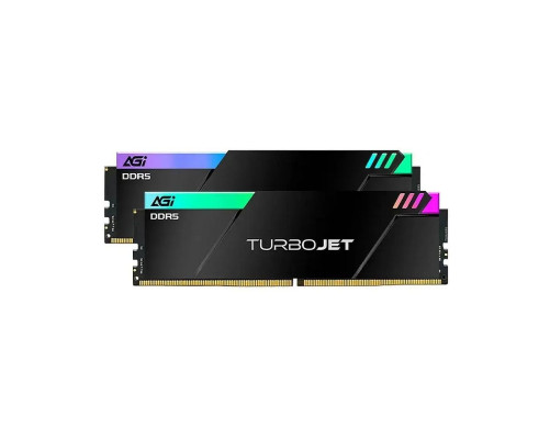 Модуль памяти AGI DDR5 6000MHz CL30 32GB Kit (16GBx2) OC UDIMM + HEAT SINK –Turbojet+RGB lightbar -Color box Модуль памяти AGI DDR5 6000MHz CL30 32GB Kit (16GBx2) OC UDIMM + HEAT SINK –Turbojet+RGB lightbar -Color box