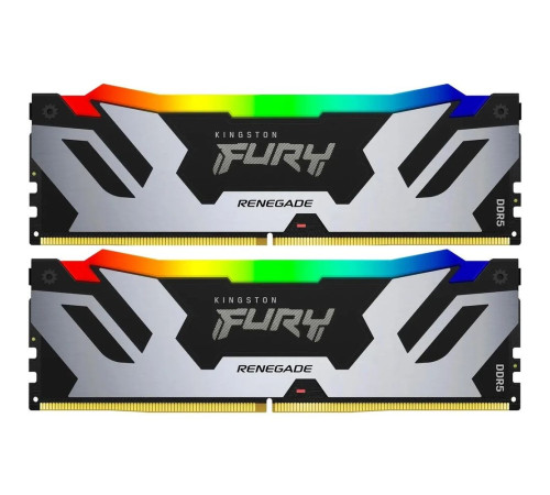 Модуль оперативной памяти Kingston 48GB FURY Renegade Silver RGB DDR5 8800Mhz On-Die ECC CUDIMM CL42 kit 2*24gb