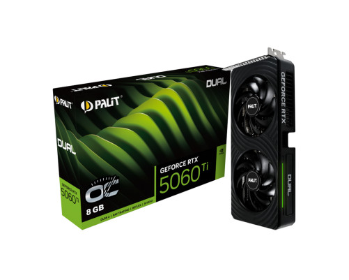 Видеокарта Palit RTX5060Ti DUAL OC 8GB, GDDR7/128-bit Видеокарта Palit RTX5060Ti DUAL OC 8GB, GDDR7/128-bit