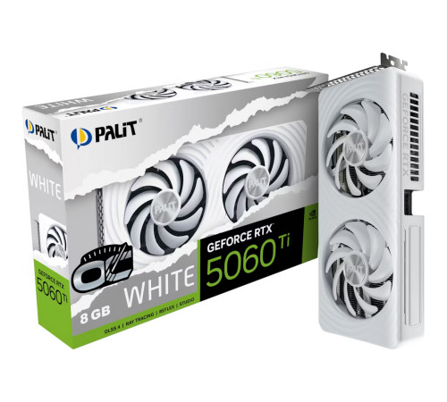Видеокарта Palit RTX5060Ti WHITE OC 8GB, GDDR7/128-bit