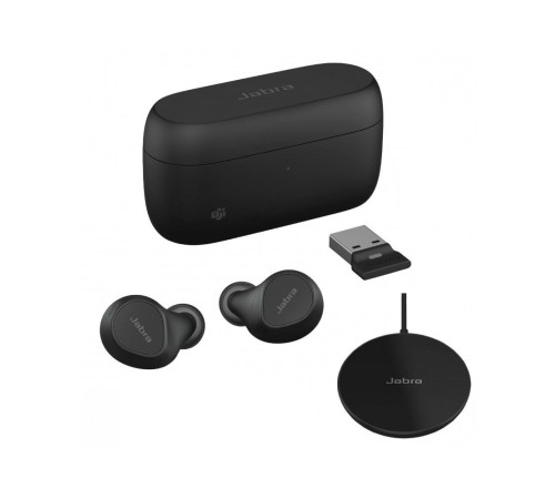 Гарнитура беспроводная Jabra Evolve2 Buds, USB-A MS, черный