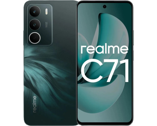 Смартфон Realme C71, RMX5303 6+128GB, зеленый Смартфон Realme C71, RMX5303 6+128GB, зеленый