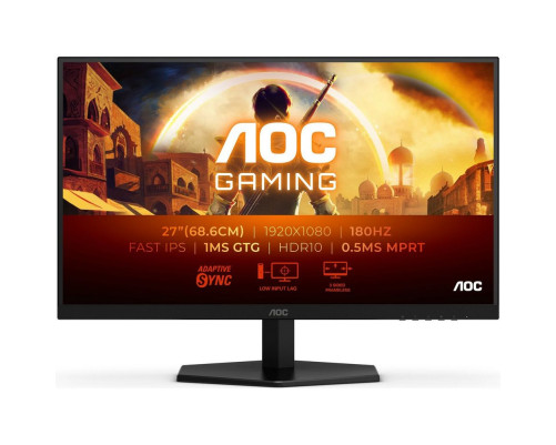 Монитор 27" AOC 27G42E Black (IPS, 1920x1080, 180Hz, 0.5 ms, 178°/178°, 300 cd/m, 80M:1, +2xHDMI 2.0, +DisplayPort 1.4) Монитор 27" AOC 27G42E Black (IPS, 1920x1080, 180Hz, 0.5 ms, 178°/178°, 300 cd/m, 80M:1, +2xHDMI 2.0, +DisplayPort 1.4)