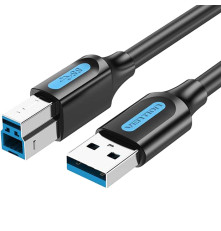 Кабель Vention USB 3.0 AM/BM, 2 м, черный
