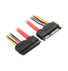 Комплект SATAII-кабелей GCR GC- ST304, SATAII 22pin (7pin данные + питание 15pin) AM / SATAII 22pin (7pin данные + питание 15pin) AF , пакет