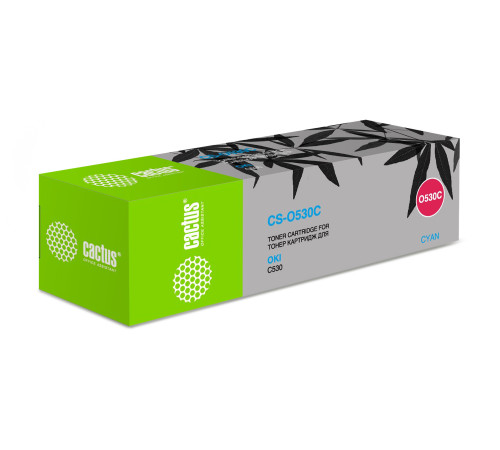 Картридж Cactus CS-O530C 44469754 для Oki C530, голубой (5000 стр.)