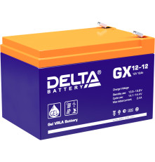 Аккумулятор свинцово-кислотный DELTA GX 12-12, 12В/12Ач
