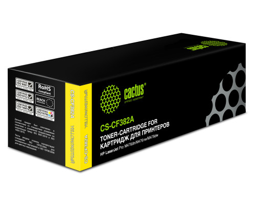 Картридж Cactus CS-CF382A CF382A для HP LJ Pro M476dn/M476nw/M476dw, желтый (2700 стр.) Картридж Cactus CS-CF382A CF382A для HP LJ Pro M476dn/M476nw/M476dw, желтый (2700 стр.)