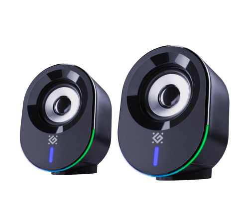 Акустическая система 2.0 Defender Solar 8, 10Вт, BT, Light, питание от USB, черный