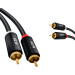 Кабель 2хRCA/2хRCA , 2 м, черный, GCR-53113