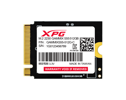 Твердотельный накопитель ADATA GAMMIX S55, 512GB, M.2(22x30mm)