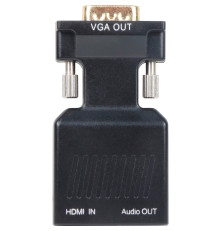 Переходник HDMI(F)-VGA(M), черный, VCOM <ca336a>
