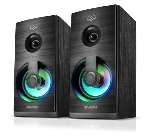 Акустическая система 2.0 SVEN SPS-512, 6 Вт, USB, подсветка, черный