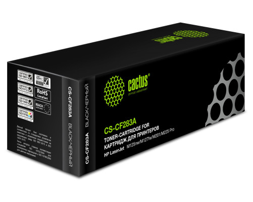 Картридж лазерный Cactus CS-CF283A CF283A для HP LJ Pro M125nw/M127fw, черный (1500 стр.) Картридж лазерный Cactus CS-CF283A CF283A для HP LJ Pro M125nw/M127fw, черный (1500 стр.)