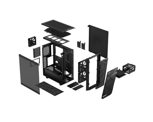 Корпус Fractal Design Meshify 2 Compact, черный Корпус Fractal Design Meshify 2 Compact, черный