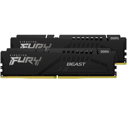 Модуль оперативной памяти Kingston 64GB FURY Beast Black XMP DDR5 5200Mhz (Kit of 2)